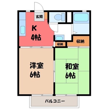 リバーサイドハイツの物件間取画像